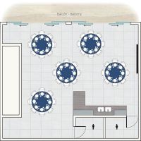 Buffet layout for 35-40 people